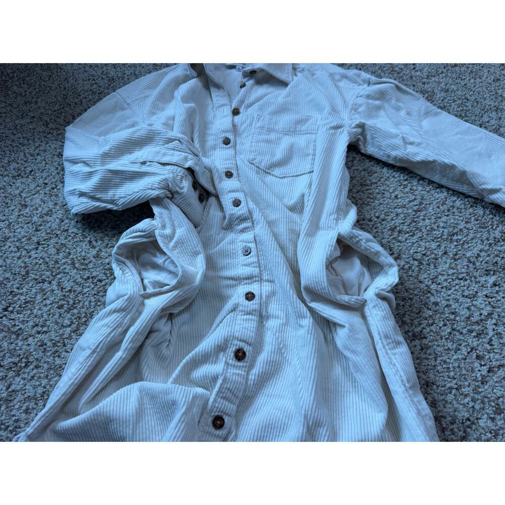MADEWELL DRESS; Cream Corduroy size women's XS, but fits large; Long Sleeve - Picture 8 of 11